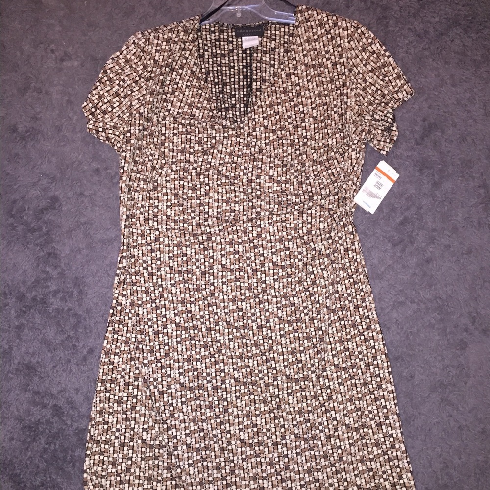 Brown Checkered Dress